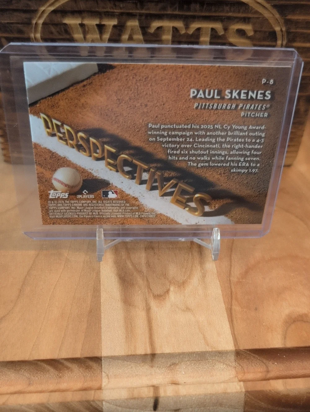 2026 Topps Chrome Paul Skenes Perspectives Pirates